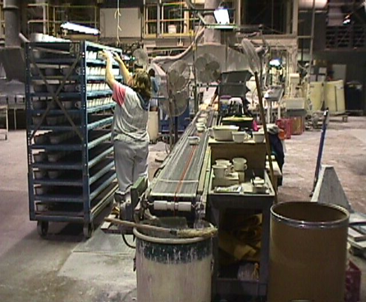 Cup glazing production line